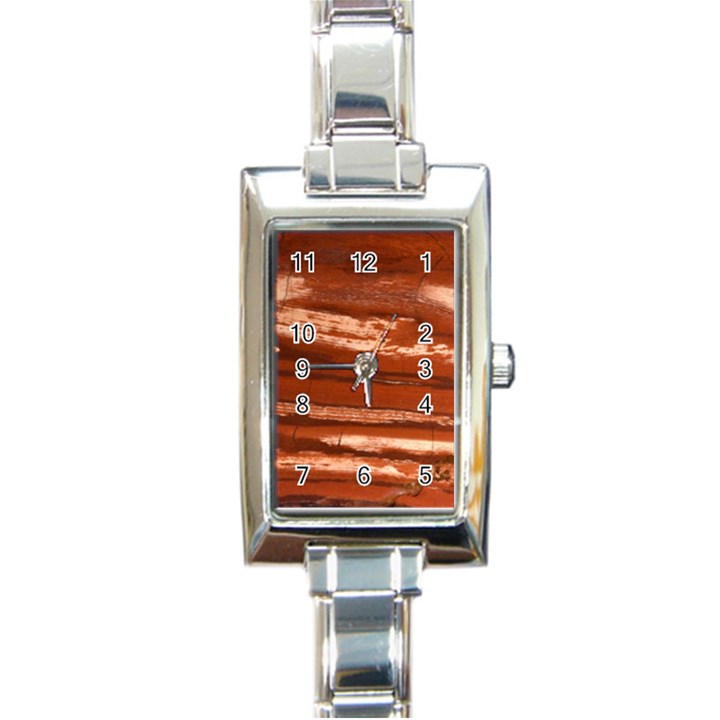 Red Earth Natural Rectangle Italian Charm Watch