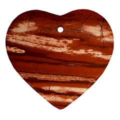 Red Earth Natural Heart Ornament (2 Sides) by UniqueCre8ion