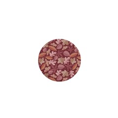 Marsala Leaves Pattern 1  Mini Buttons by sifis