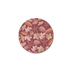 Marsala Leaves Pattern Golf Ball Marker by sifis