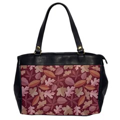 Marsala Leaves Pattern Office Handbags by sifis