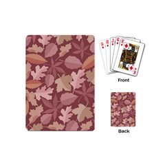 Marsala Leaves Pattern Playing Cards (mini)  by sifis