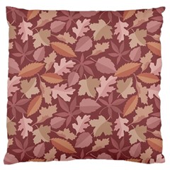 Marsala Leaves Pattern Large Cushion Case (two Sides) by sifis