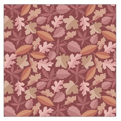 Marsala Leaves Pattern Large Satin Scarf (square) by sifis