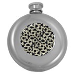 Metallic Camouflage Round Hip Flask (5 oz) Front