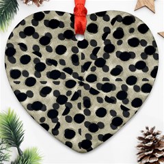 Metallic Camouflage Heart Ornament (2 Sides)