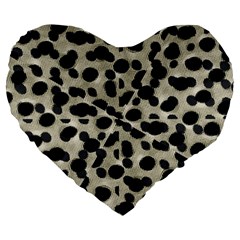 Metallic Camouflage Large 19  Premium Heart Shape Cushions by dflcprints