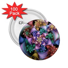 Bright Taffy Spiral 2 25  Buttons (100 Pack)  by WolfepawFractals