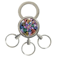 Bright Taffy Spiral 3-ring Key Chains by WolfepawFractals