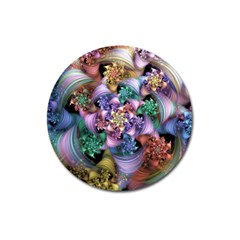 Bright Taffy Spiral Magnet 3  (round) by WolfepawFractals