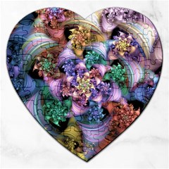 Bright Taffy Spiral Jigsaw Puzzle (heart) by WolfepawFractals