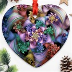 Bright Taffy Spiral Heart Ornament (2 Sides) Front