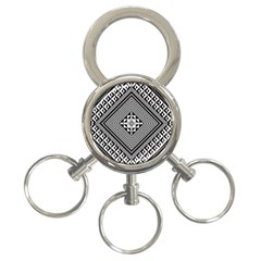 Geometric Pattern Vector Illustration Myxk9m   3-ring Key Chains by dsgbrand