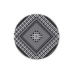 Geometric Pattern Vector Illustration Myxk9m   Rubber Coaster (round)  by dsgbrand