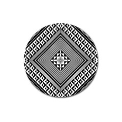 Geometric Pattern Vector Illustration Myxk9m   Magnet 3  (round) by dsgbrand