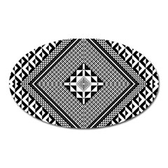 Geometric Pattern Vector Illustration Myxk9m   Oval Magnet by dsgbrand