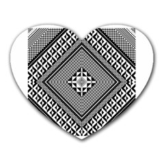 Geometric Pattern Vector Illustration Myxk9m   Heart Mousepads