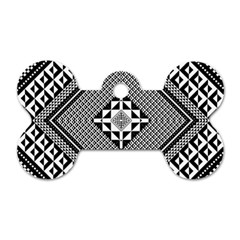 Geometric Pattern Vector Illustration Myxk9m   Dog Tag Bone (one Side) by dsgbrand