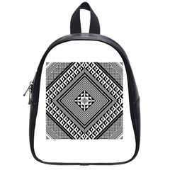 Geometric Pattern Vector Illustration Myxk9m   School Bags (small)  by dsgbrand