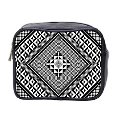 Geometric Pattern Vector Illustration Myxk9m   Mini Toiletries Bag 2-side by dsgbrand