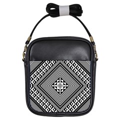 Geometric Pattern Vector Illustration Myxk9m   Girls Sling Bags by dsgbrand