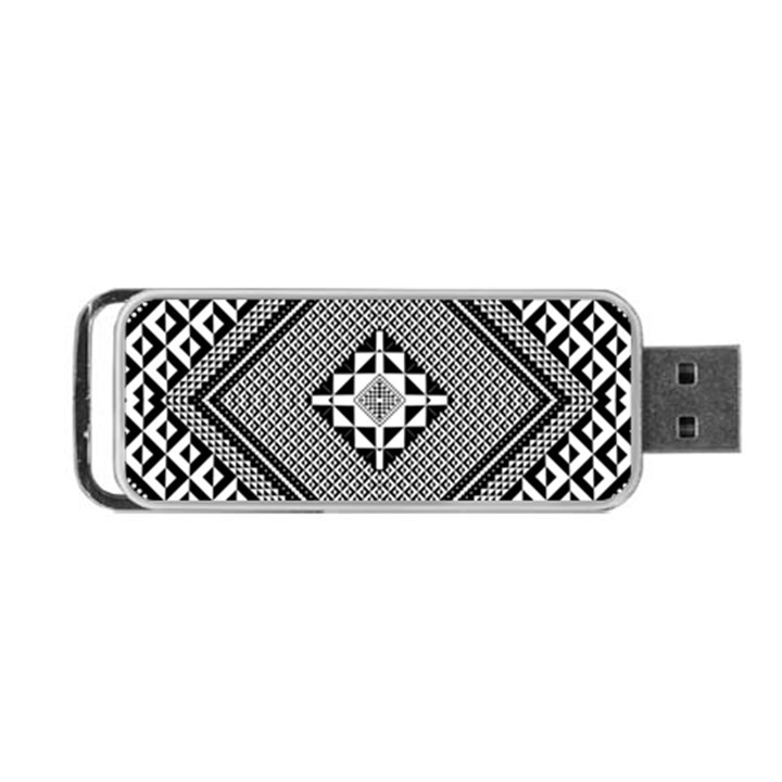 Geometric Pattern Vector Illustration Myxk9m   Portable USB Flash (Two Sides)