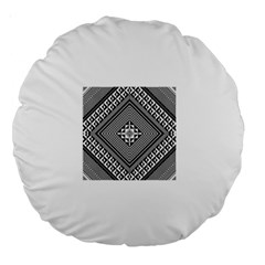 Geometric Pattern Vector Illustration Myxk9m   Large 18  Premium Round Cushions by dsgbrand