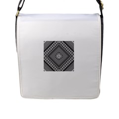 Geometric Pattern Vector Illustration Myxk9m   Flap Messenger Bag (l)  by dsgbrand