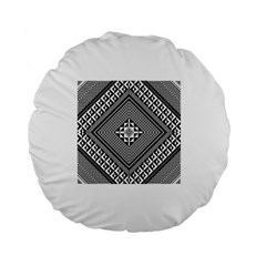 Geometric Pattern Vector Illustration Myxk9m   Standard 15  Premium Flano Round Cushions by dsgbrand