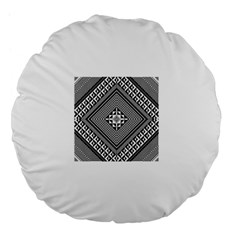 Geometric Pattern Vector Illustration Myxk9m   Large 18  Premium Flano Round Cushions by dsgbrand