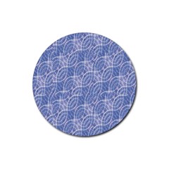 Modern Abstract Geometric Rubber Coaster (round)  by dflcprints