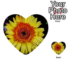 Yellow Flower Close Up Multi-purpose Cards (heart)  by MichaelMoriartyPhotography