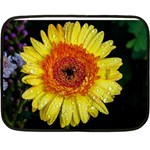 Yellow Flower Close up Double Sided Fleece Blanket (Mini)  35 x27  Blanket Front