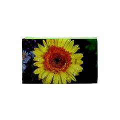 Yellow Flower Close Up Cosmetic Bag (xs) by MichaelMoriartyPhotography