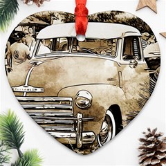 Vintage Chevrolet Pick up Truck Ornament (Heart) 