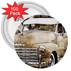 Vintage Chevrolet Pick Up Truck 3  Buttons (100 Pack)  by MichaelMoriartyPhotography