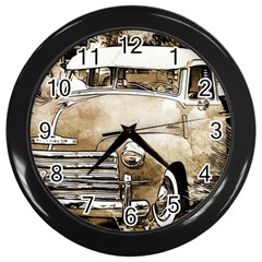 Vintage Chevrolet Pick Up Truck Wall Clocks (black) by MichaelMoriartyPhotography