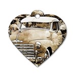 Vintage Chevrolet Pick up Truck Dog Tag Heart (One Side) Front