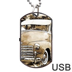 Vintage Chevrolet Pick up Truck Dog Tag USB Flash (Two Sides) 