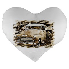 Vintage Chevrolet Pick up Truck Large 19  Premium Heart Shape Cushions