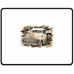 Vintage Chevrolet Pick Up Truck Double Sided Fleece Blanket (medium)  by MichaelMoriartyPhotography