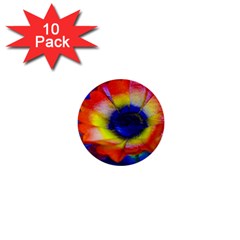 Tie Dye Flower 1  Mini Buttons (10 Pack)  by MichaelMoriartyPhotography