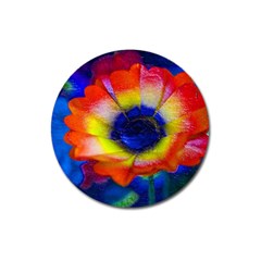 Tie Dye Flower Magnet 3  (round) by MichaelMoriartyPhotography