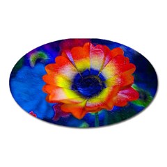 Tie Dye Flower Oval Magnet by MichaelMoriartyPhotography