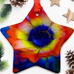 Tie Dye Flower Star Ornament (Two Sides)  Front