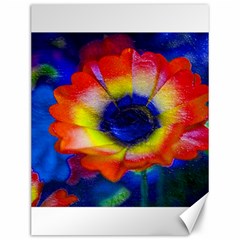 Tie Dye Flower Canvas 12  X 16  