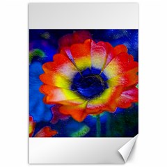 Tie Dye Flower Canvas 12  X 18  