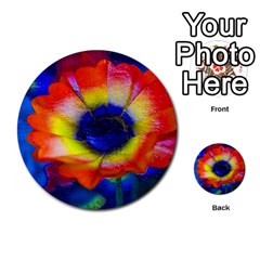 Tie Dye Flower Multi-purpose Cards (round)  by MichaelMoriartyPhotography