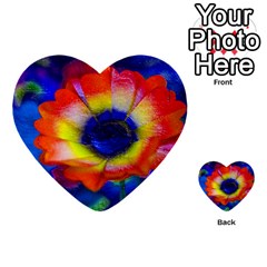 Tie Dye Flower Multi-purpose Cards (heart) 