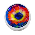 Tie Dye Flower 4-Port USB Hub (One Side) Front